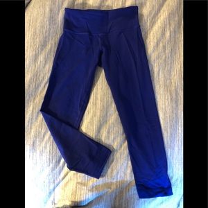 Electric blue leggings w/ inner waistband pocket